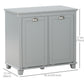 HOMCOM Tilt-Out Laundry Storage Cabinet, Bathroom Storage Organizer with Two-Compartment Tilt Out Hamper, White