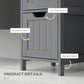 kleankin Narrow Bathroom Cabinet with 3 Drawers and 2 Tier Shelf, Tall Cupboard Freestanding Linen Tower, White