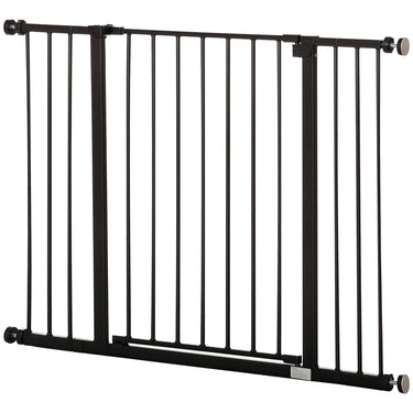 PawHut Pressure Fit Dog Gate Pet Barrier for stairs doorway, 29.9''- 42.1'' Width Black