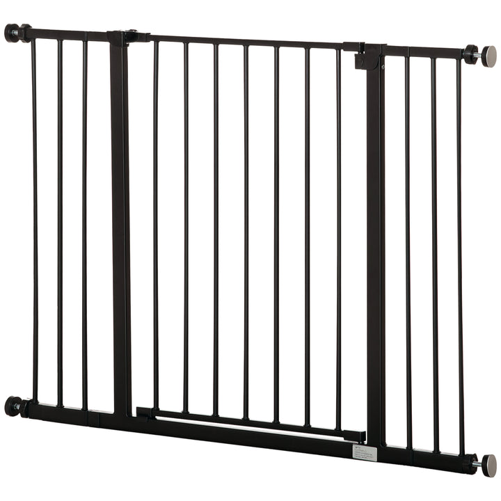 PawHut Pressure Fit Dog Gate Pet Barrier for stairs doorway, 29.9''- 42.1'' Width Black