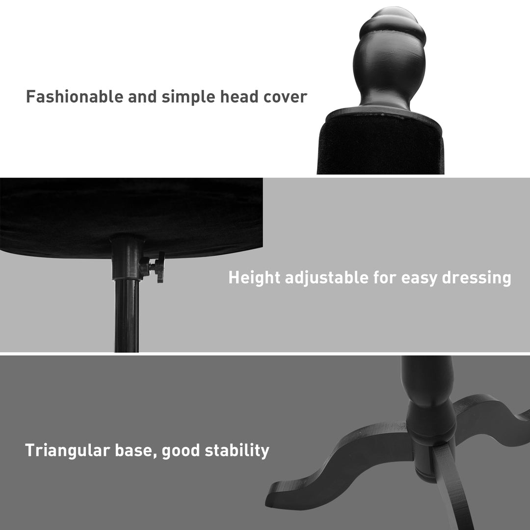 HOMCOM Female Fashion Mannequin Dress Form Torso Dressmaker Stand Clothing Display w/ Base (Black)