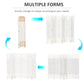 HOMCOM 6 Panel Room Divider, 5.6 ft Tall Folding Privacy Screen, Wave Fiber Freestanding Partition Wall Divider for Home Office, White