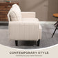 HOMCOM Loveseat Sofa, Linen 2 Seater Sofa Couch with Thick Padded Seat & Backrest for Living Room, Home Office, Dark Grey