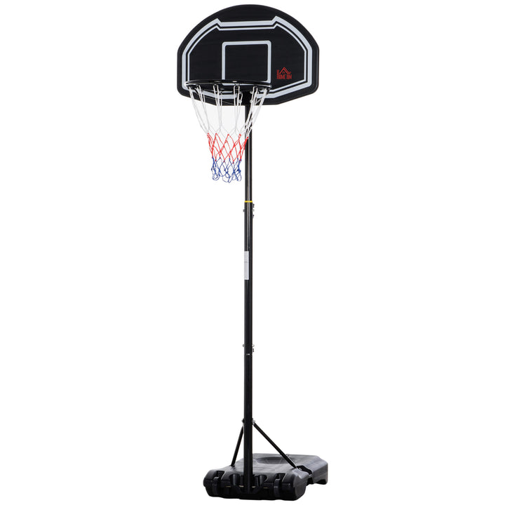 HOMCOM Basketball Hoop and Stand with Weight Base and Wheels, 5.2-6.9ft Height Adjustable, Black