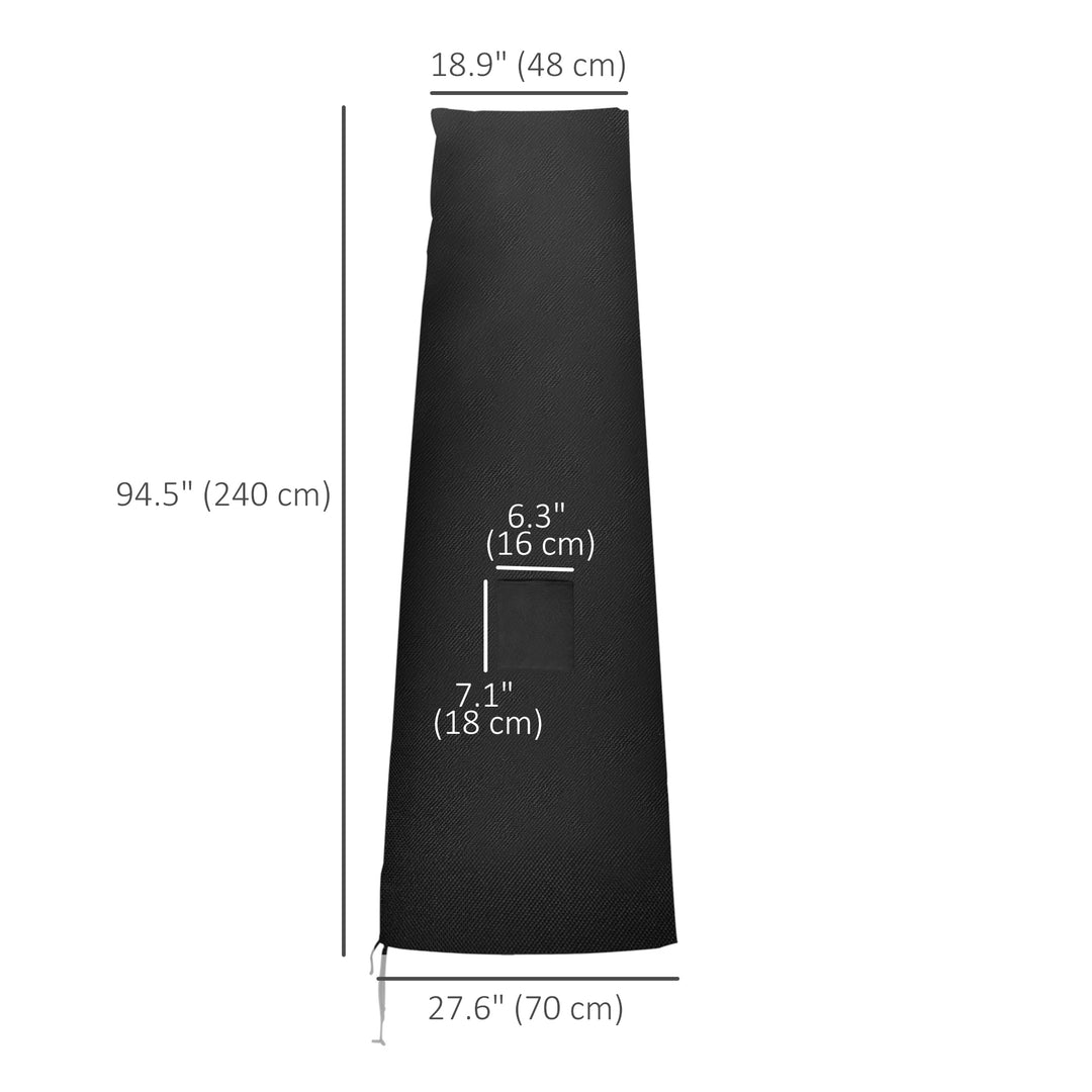 Outsunny Outdoor Large Umbrella Cover Patio Cantilever Banana Parasol Protector Weather Resistant Black