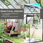 Outsunny 6' x 12' x 6.5' Walk-in Greenhouse, Polycarbonate Greenhouse with Adjustable Roof Vent, Base, Sliding Door, Clear