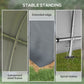 Outsunny 8' x 6' Carport with Sidewalls and Roll-up Door, Outdoor Storage Shelter for Motorcycle and Car, Grey