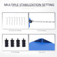 Outsunny 10' x 10' Pop Up Canopy Tent, Instant Sun Shelter, Tents for Parties, with Wheeled Carry Bag, Blue