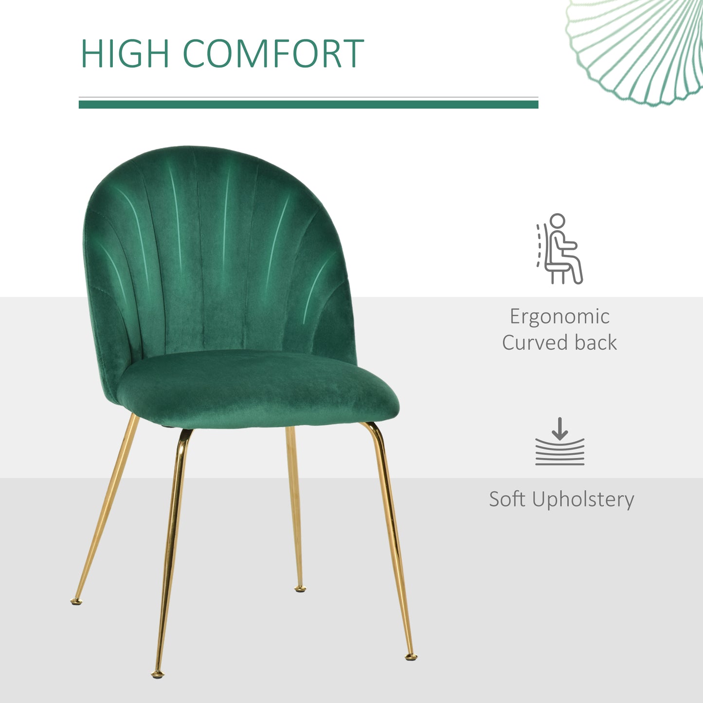 HOMCOM living room modern mid century accent fabric restaurant Lounge elegant side seat comfortable indoor furniture padded kitchen