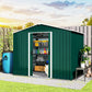Outsunny 8' x 6' Outdoor Storage Shed, Metal Garden Tool Storage House with Lockable Sliding Doors and Vents for Backyard Patio Lawn, Charcoal Grey