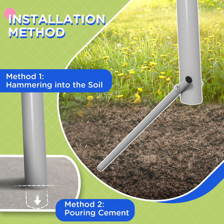 Outsunny Swing Set for Kids, Heavy Duty A-Frame Metal Swing Frame with Glider, Swing Seat, Ground Stakes for Backyard, Green