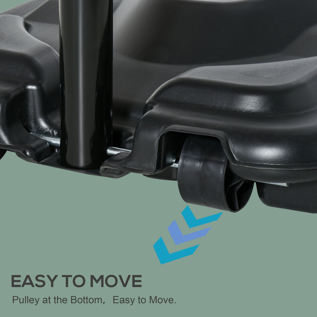 Soozier 6.5'-10' Adjustable Portable Basketball Hoop System Stand Outdoor for Kids Youth Adult