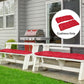 Outsunny Set of 2 Patio Bench Replacement Cushions, 2 Seater Outdoor Loveseat Cushion Seat Pad, 43" x 19" x 3", Gray
