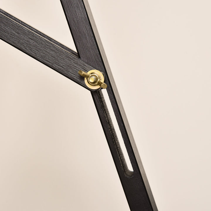 HOMCOM 55" Pine Wood Painting Easel Stand, Adjustable Folding Art Easel, Tilts up to 75° for Adults, Begginners and Students, Black