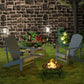 Outsunny 22" Round Firepit Patio Fireplace Garden Heater Portable Wood Burning Porch with Poker and Spark Screen Black