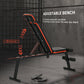 Soozier Adjustable Weight Bench, Foldable Workout Bench with Extended Head Protection, Flat or Incline