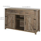 HOMCOM Farmhouse Bar Cabinet, Sideboards and Buffets with Doors, Wine Rack and Drawer, Storage Cabinet for Dining Room