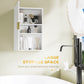 kleankin Bathroom Medicine Cabinet, Modern Wall Cabinet with Adjustable Shelves and Single Door for Laundry Room