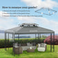 Outsunny 13' x 10' Gazebo Replacement Canopy, 2 Tier Top Roof Garden Pavilion UV Cover, Brown (TOP ONLY)