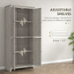 HOMCOM 72" Freestanding Storage Cabinet, Kitchen Pantry Cabinet with Doors and Shelves for Dining Room, White