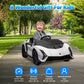 Qaba 12V Lamborghini Autentica Licensed Kids Car with Remote Control, 4 Wheels Spring Suspension, Soft Start, Red