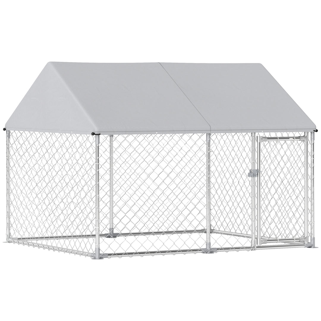 PawHut Outdoor Dog Kennel with Waterproof & Anti-UV Cover, Quick-Connect Frame, Secure Lock for Small Medium Dogs