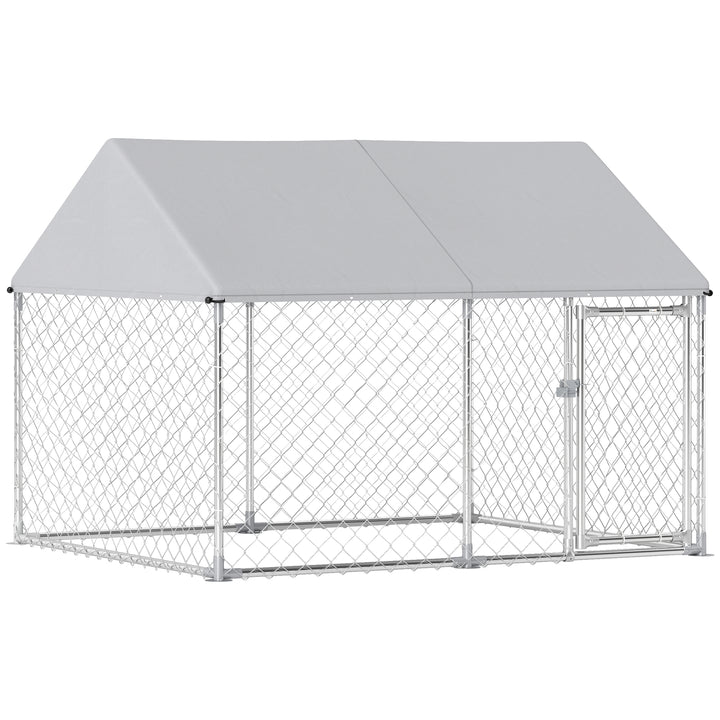 PawHut Outdoor Dog Kennel with Waterproof & Anti-UV Cover, Quick-Connect Frame, Secure Lock for Small Medium Dogs
