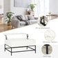 HOMCOM Lift Top Coffee Table with Hidden Storage Compartment Lift Tabletop Center Table for Living Room, Grey