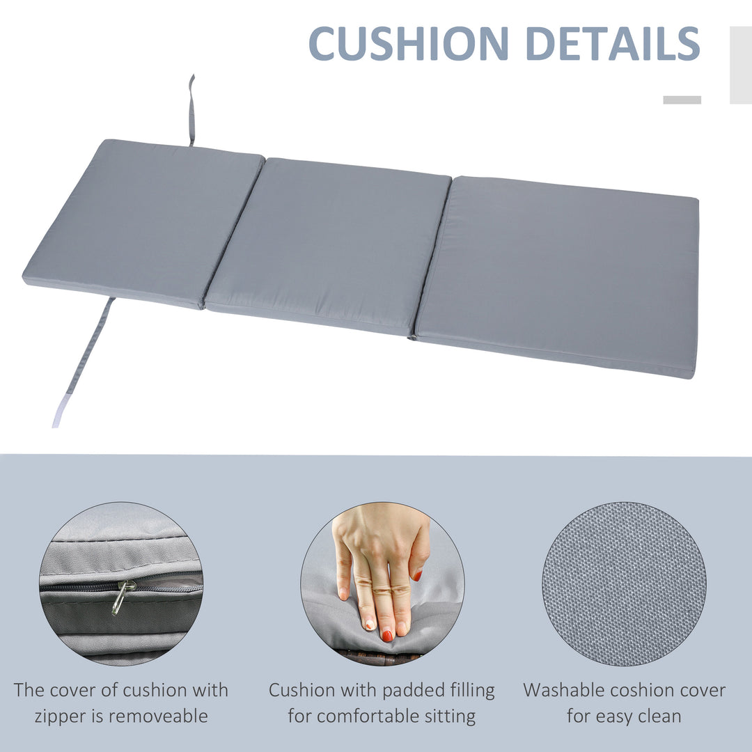 Outsunny Wicker Patio Lounger, Outdoor S Shape Recliners Lounge Chair w/ 5-Level Adjustable Backrest, Soft Padded Cushion for Outdoor Use, Cream White