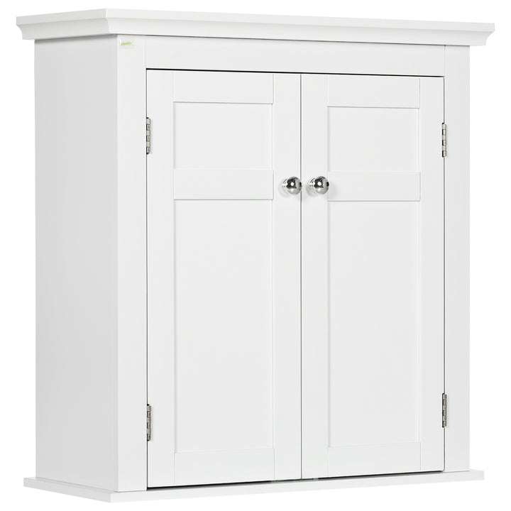 kleankin Bathroom Cabinet, Medicine Cabinet, Over Toilet Storage Cabinet with Adjustable Shelves for Entryway, White