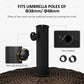 Outsunny 20.5" Round Parasol Base Resin Patio Umbrella Base Garden Parasol Holder Outdoor Offset Weight Stand with Wheels Black