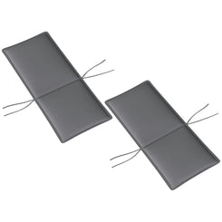 Outsunny Outdoor Chair Cushions Set of 2 High Back Patio Seat Cushions UPF50+ Fade Resistant Yarn-Dyed Polyester, Dark Grey