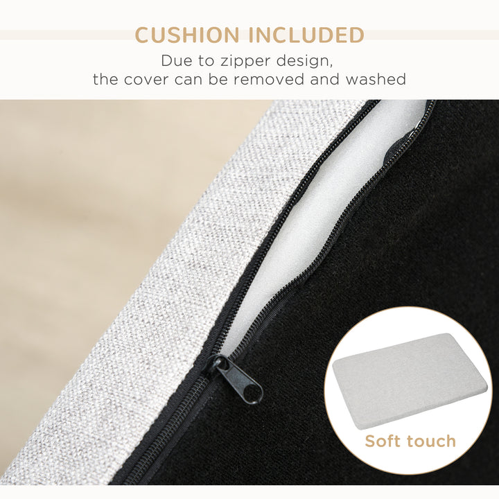 PawHut Modern Pet Sofa Cat or Medium Large Dog Couch W/ Removable Seat Cushion, Black