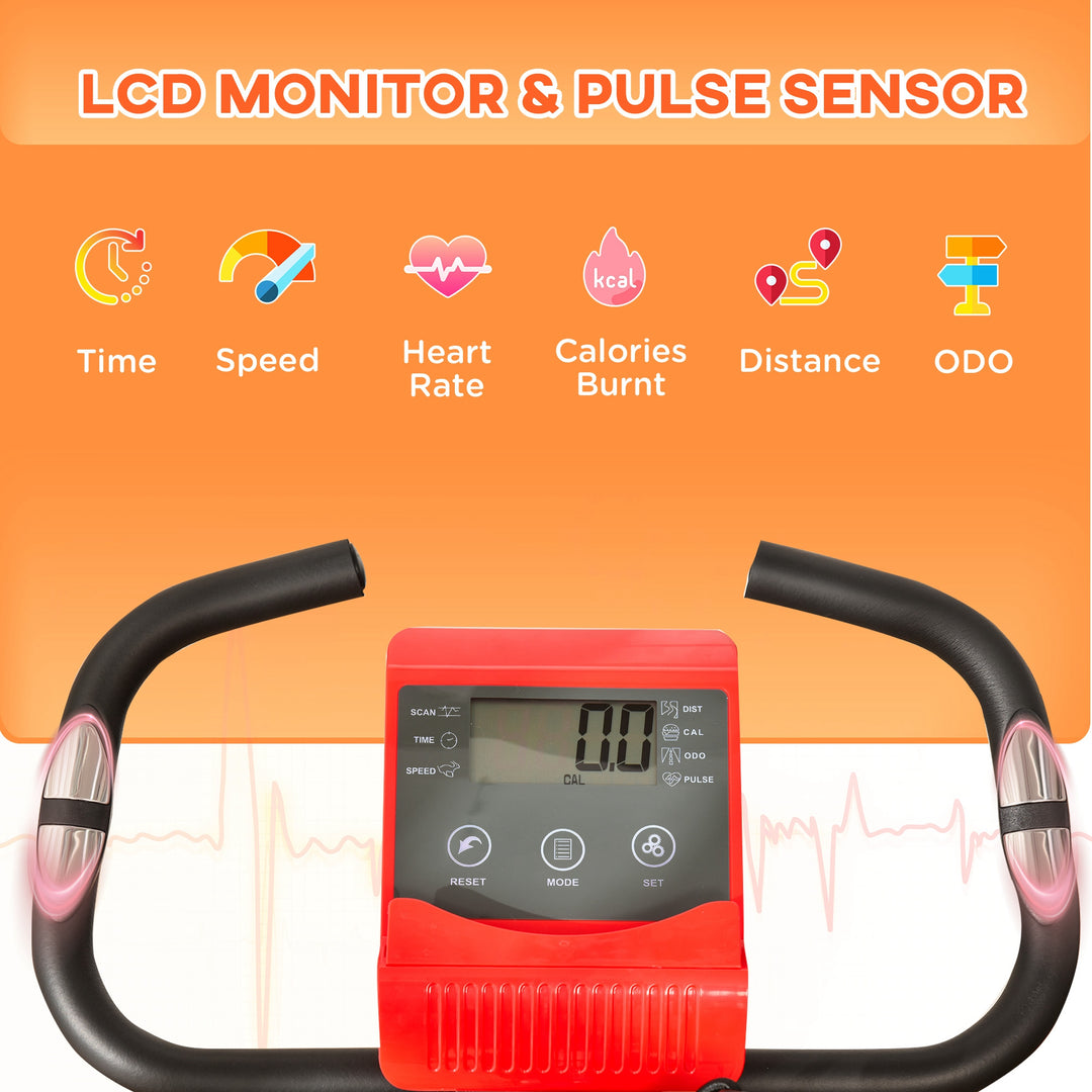 Soozier 3 in 1 Folding Exercise Bike, Foldable Stationary Bike with 8-Level Magnetic Resistance, Adjustable Seat, Black