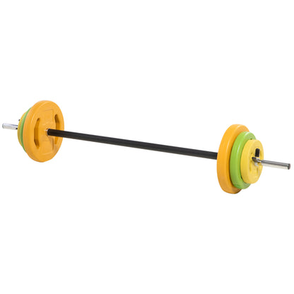 Soozier 44lbs Adjustable Barbell Weight Set with Non-slip Handle for Home Gym