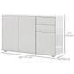 HOMCOM Kitchen Sideboard Storage Cabinet, Modern Coffee Bar with Push-Open Design and 2 Drawers for Living Room, Black