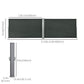 Outsunny Double Retractable Side Awning, 236" x 63" Outdoor Privacy Wall, Patio Screen for Garden, Balcony, Backyard, Grey