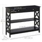 HOMCOM 39" Console Table, Narrow Entryway Table with Storage Shelves, Drawers and X Frame for Behind Couch, Living Room, Hallway, Black