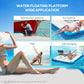Outsunny 8' x 6' Water Floating Dock, Rafting Inflatable Island with Air Pump and Backpack for Pool, Beach, Ocean, Blue & Green