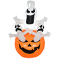 HOMCOM Inflatable Halloween Decoration Haunted Tree with Owl/Ghost/Pumpkins, Blow-Up Outdoor LED Display for Lawn, Garden, Party