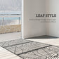 Outsunny 6.5FT Decorative Outdoor Divider, Metal Privacy Screen with Stand, Large Leaf Style, White