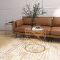 HOMCOM Set of 2 Nesting Table Coffee End Table Set Modern for Living room Furniture Decor Gold Tempered Glass