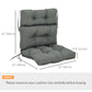 Outsunny Outdoor Patio Chair Seat/Back Chair Cushion Replacement, Tufted Pillow with Thick Filling and String Ties, Light Green