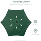 Outsunny 6.6FT Patio Umbrella, Outdoor Parasol with 6 Solid Ribs, Green