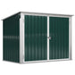 Outsunny Outdoor Metal Storage Shed Garden Garbage Can Organizer with Double Door and Vents for 2 Trash Cans, Dark Grey