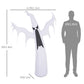 HOMCOM 6FT Tall Halloween Inflatable White Ghost, Outdoor Blow Up Yard Decoration with LED Lights for Garden, Lawn, Party, Holiday