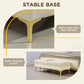HOMCOM End of Bed Bench, Upholstered Bench, Entryway Shoe Bench with Button Tufted for Living Room, Bedroom, Grey