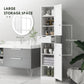 HOMCOM Freestanding Bathroom Cabinet with Drawer and 2 Doors, Tall Bathroom Cupboard for Kitchen, Study, Living Room