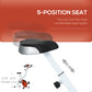 Soozier Foldable & Quiet Exercise Bike with 8-Level Magnetic Resistance, Pulse Sensor, Wheels and LCD Monitor, Black