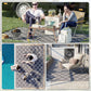 Outsunny Waterproof  Outdoor Rug, 6' x 9' RV Rug Reversible Mat for Backyard, Deck, Picnic, Beach, Camping, Grey & White Net